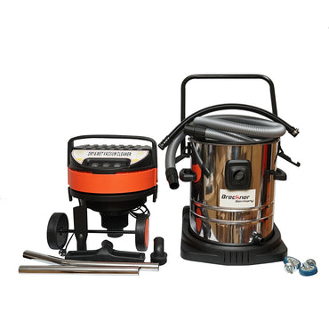 Professional industrial vacuum cleaner dry/wet 3000W, 220V, volume 70L stainless steel body Breckner Germany