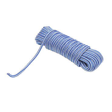 5mm x 10m braided PP rope, white/blue Breckner Germany