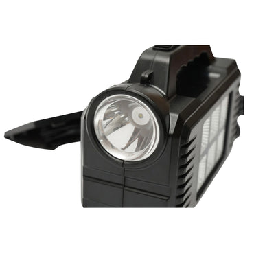 Portable LED lighting kit with 2 bulbs/projector, solar panel and 4000 mAh battery for fishing camping GD-8077