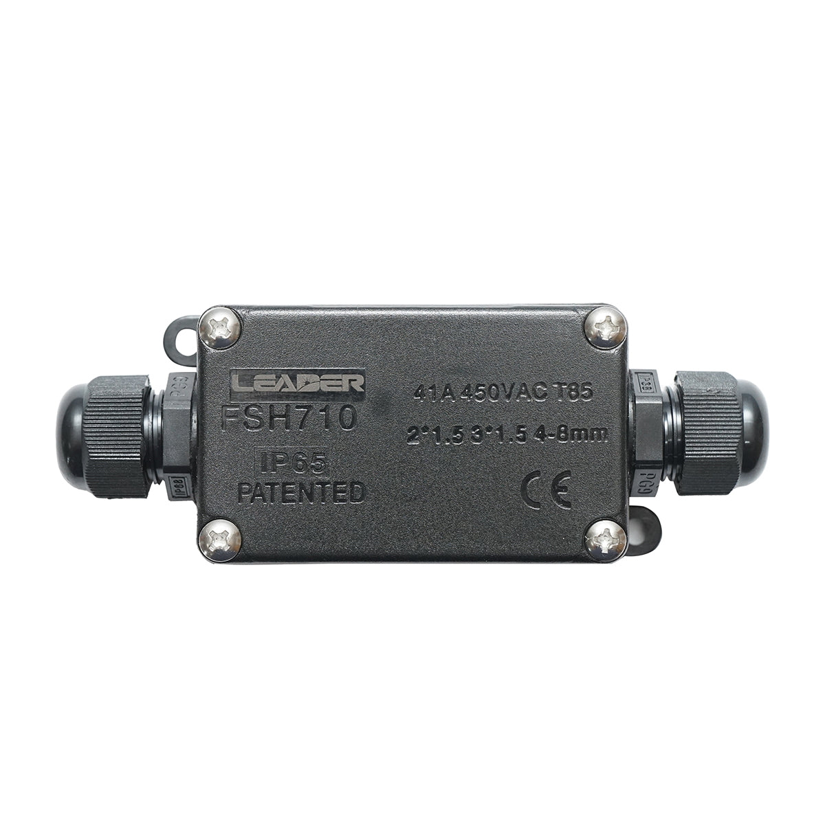 Sealed junction box with presets 41A 450V AC, 2 ways 4-8mm IP65 Leader