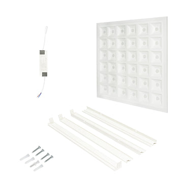Slim LED panel 48W, 220V, 6500K, IP20, 600x600x7mm for surface or recessed ceiling Breckner Germany