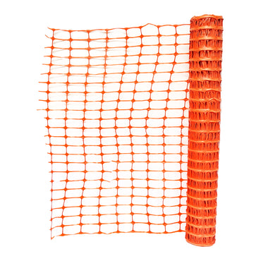 Boundary fence mesh 1mx50m with eyes 70x40mm, 110g/m orange