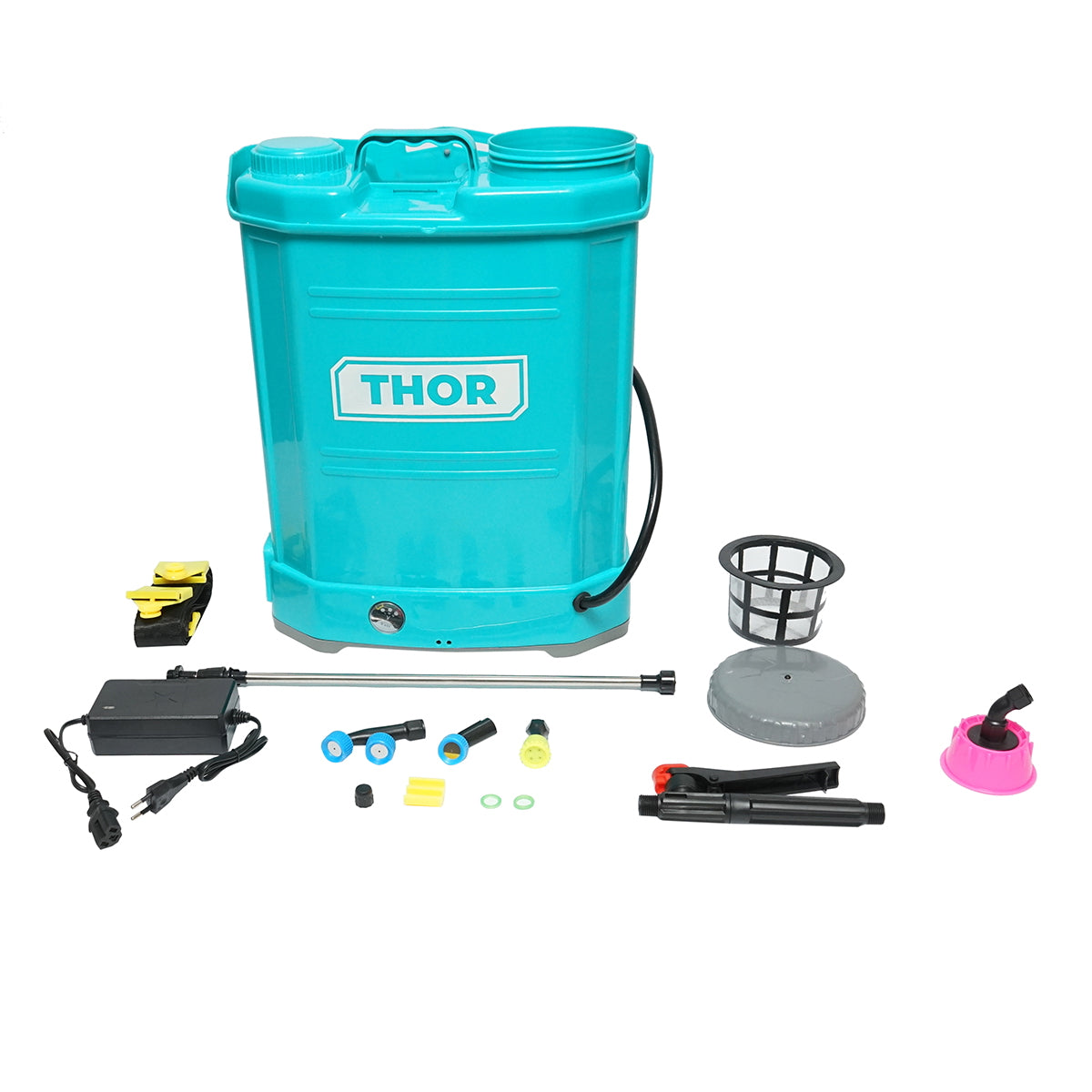 Electric sprayer pump, 16L tank, 12V/8Ah battery, 4 nozzles, flow rate 4 l/min, pressure 6.8 bar THOR