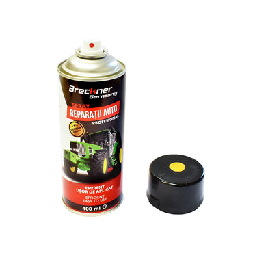Yellow spray paint for auto repairs, type Caterpillar Breckner Germany