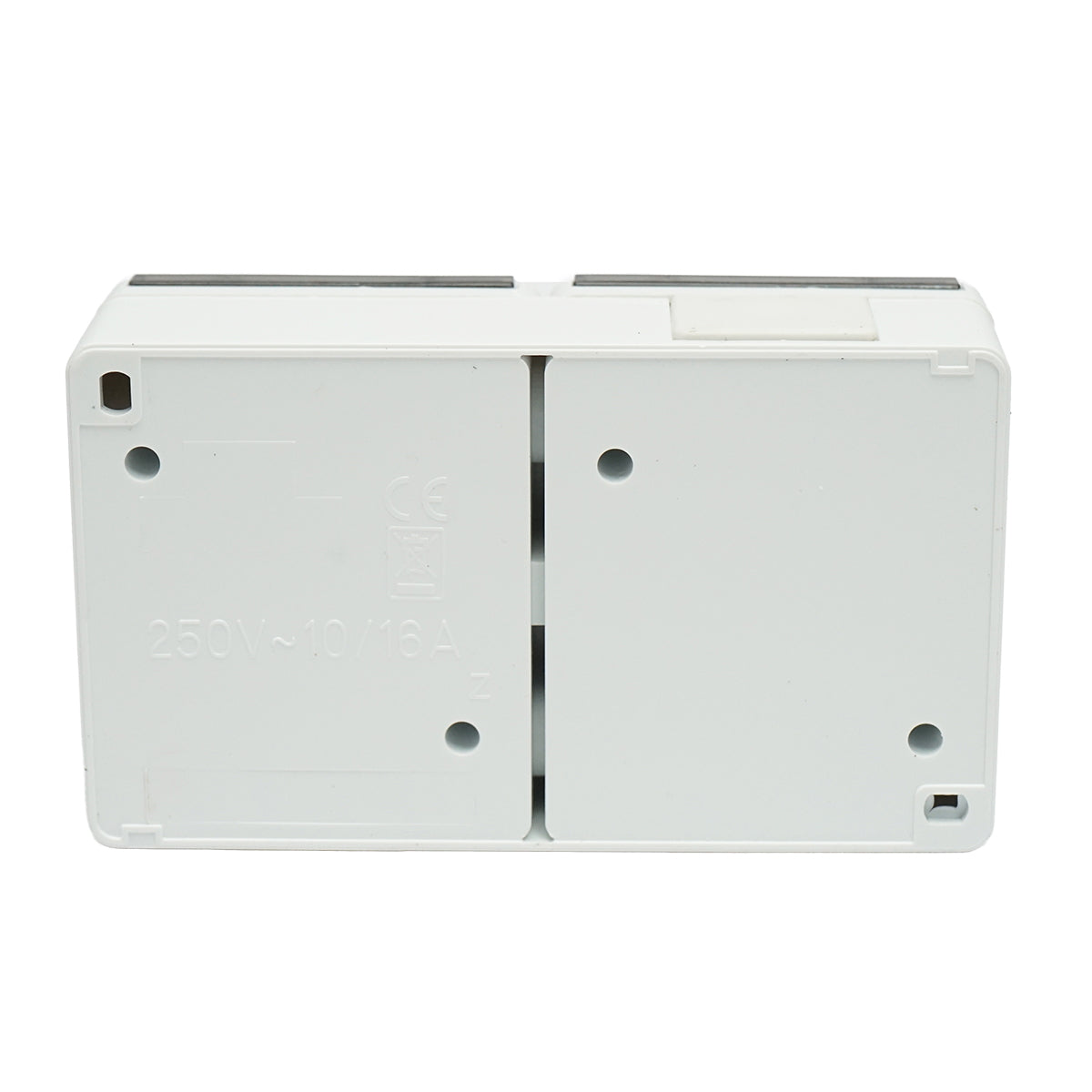 Double socket applied for 16A, 250V with protective contact and transparent cover IP44 Breckner Germany