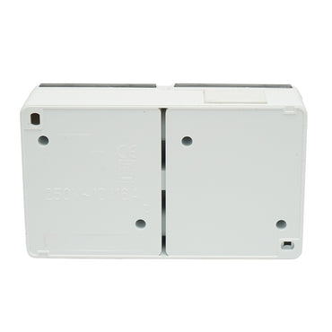 Double socket applied for 16A, 250V with protective contact and transparent cover IP44 Breckner Germany