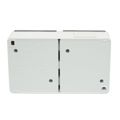 Double socket applied for 16A, 250V with protective contact and transparent cover IP44 Breckner Germany