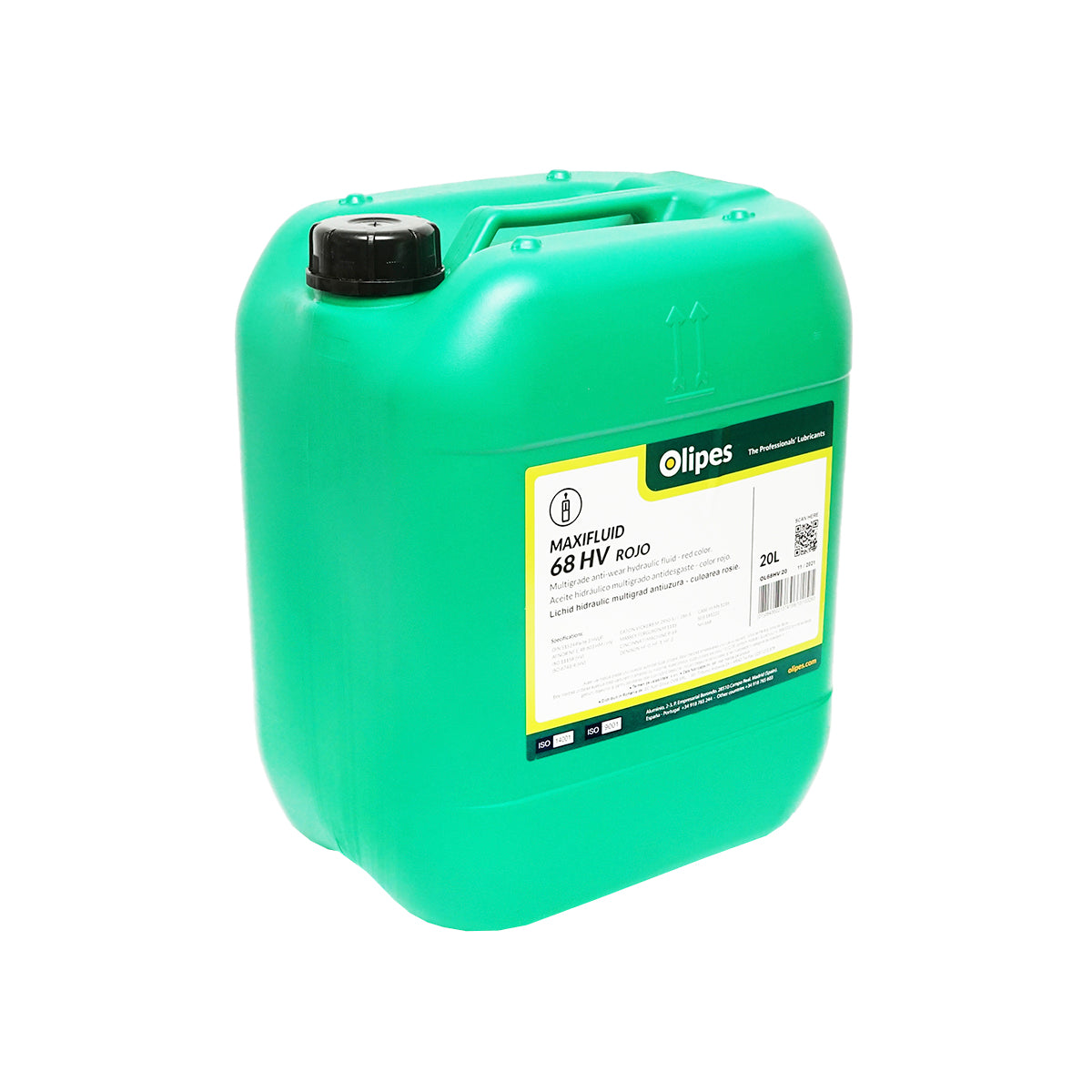 Red hydraulic oil Olipes MAXIFLUID 68 HV 20L