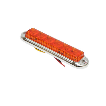 Slim side marker lamp yellow chromed LED 12-24V, yellow FR1286CY Breckner Germany