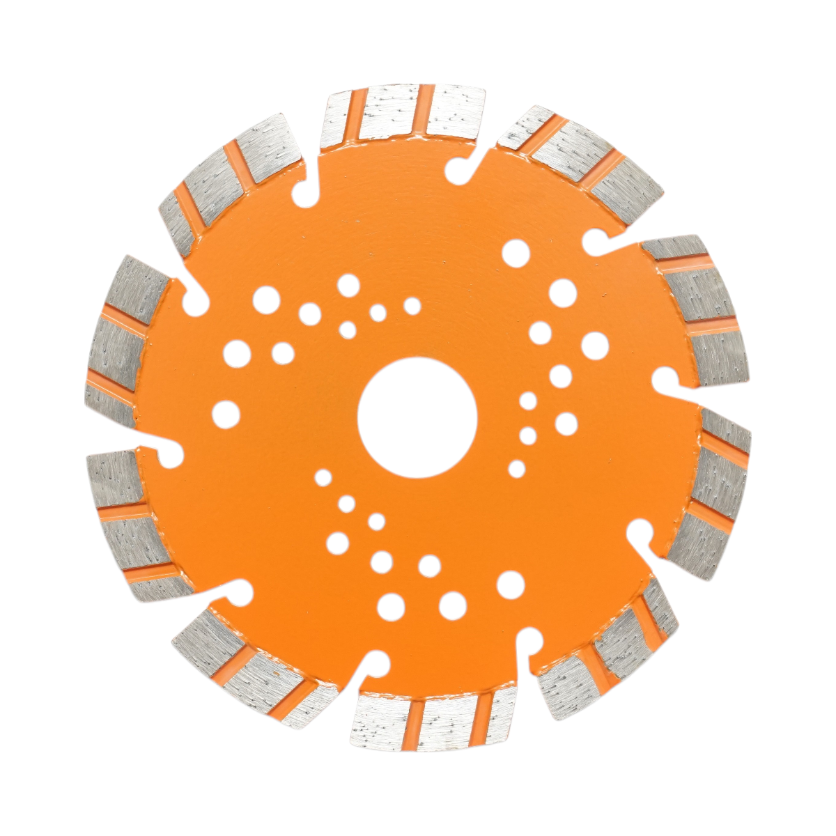 Diamond disc 125x22.23mm, 10mm segment with turbo segments for cutting reinforced concrete, hard stone, paving slabs, Breckner Germany