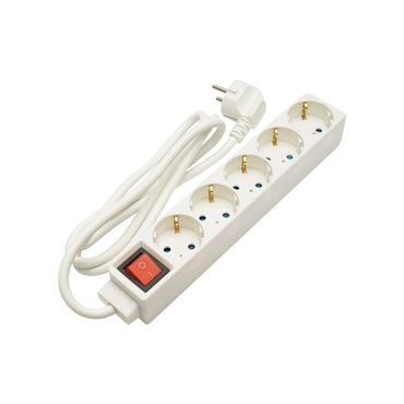 Extension cord with 5 Schuko sockets, 1.5m, 16A, 250 and switch Breckner Germany