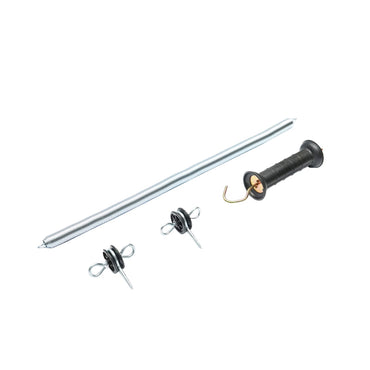 Set of gate handles with arch and double insulators for electric fence Breckner Germany.