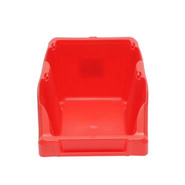 Red plastic storage box 165x105x75mm