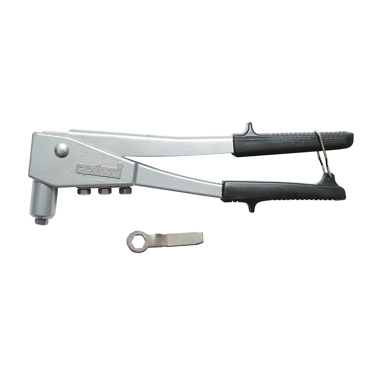 Aluminum snap-on pliers 260mm, 4 interchangeable heads 2.4, 3.2, 4.0, 4.8mm professional Crownman