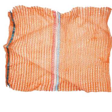 Raschel type mesh bag with handle 330x500mm for vegetables 10Kg orange