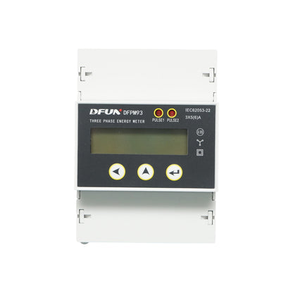 DFUN DFPM93 power relay, smart meter, three-phase 3x220-380V, 6400imp/Kwh with digital fuse, Split Core transformer 600V, 200A/5A, 50-60Hz