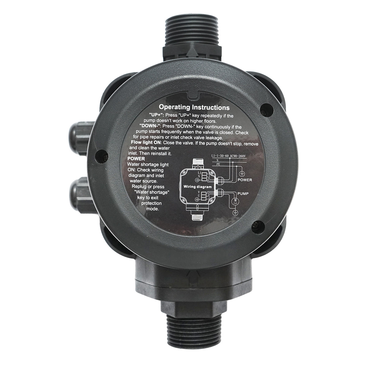 Automatic electronic pressure switch 2.2KW, 220V for water pump, manually adjustable pressure max. 15 bar, HYDROCALL-2200M