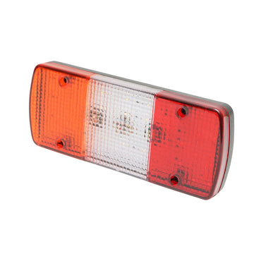 Rectangular rear lamp 28 LEDs with 3 compartments 12V