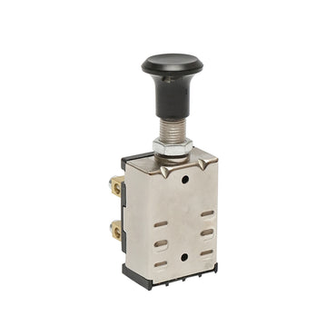 Short on-off switch 12V/5A pull switch with metal fastening nut Breckner Germany