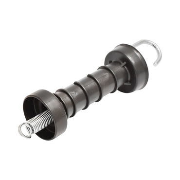 Black gate handle with hook and electric fence arc Mezofarm