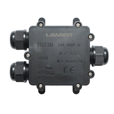 Sealed junction box with presets 24A 450V AC, 3 ways 3-14mm IP68 Leader