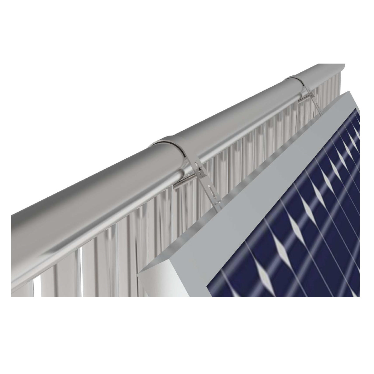 Mounting system for solar photovoltaic panel structure with balcony attachment