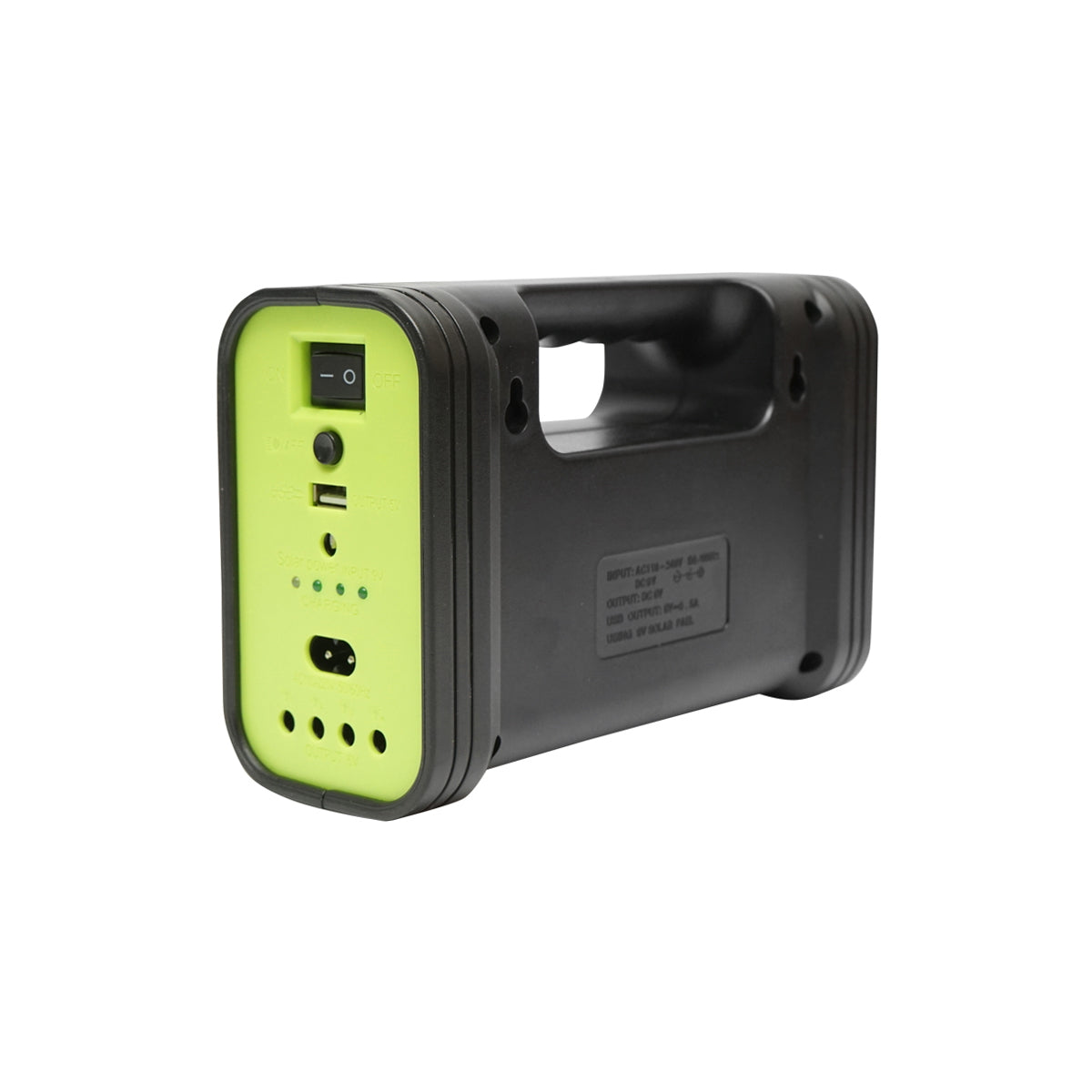 Portable LED lighting kit with 3 bulbs/projector, solar panel, and 6V, 4.5Ah battery for fishing camping GD-12