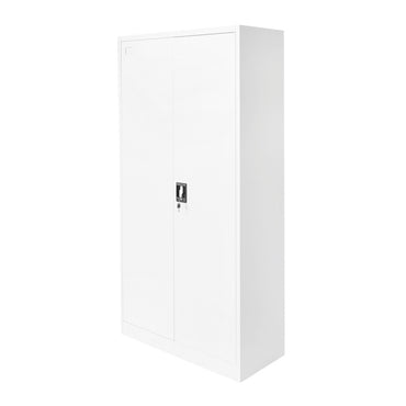 Metal storage cabinet 1800x900x400mm with 2 secure doors, 4 shelves, gray Breckner Germany