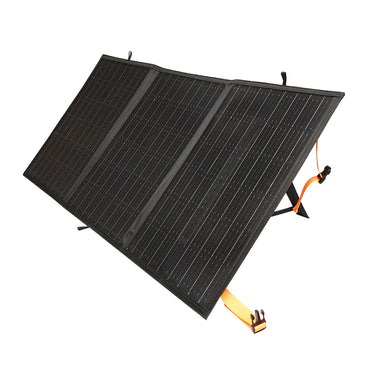 100W monocrystalline photovoltaic solar panel, foldable suitcase type with voltage regulator and USB port Breckner Germany