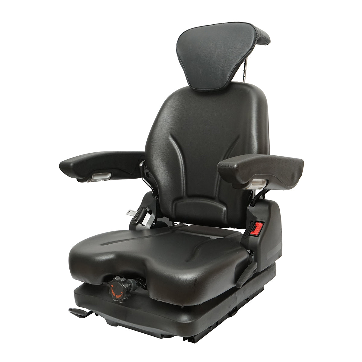 Universal adjustable seat for tractor with seat belt and armrests 610x390mm