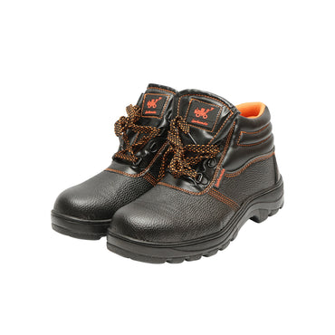 Size 40 safety boots with toe cap and steel sole insert 5015