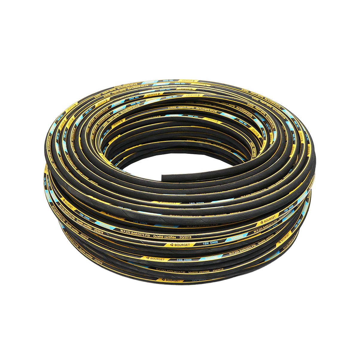 100m roll of hydraulic hose 1SN DN8 working pressure 215 Bar Bourget