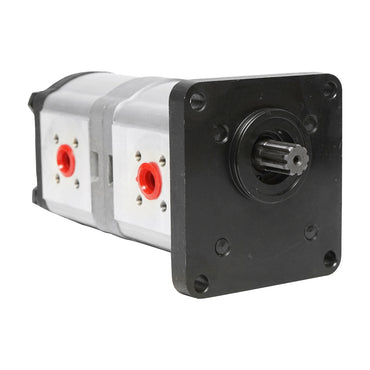 Double direction hydraulic pump on the left, flow 22+14cm3 for New Holland, Case IH OEM 47129338