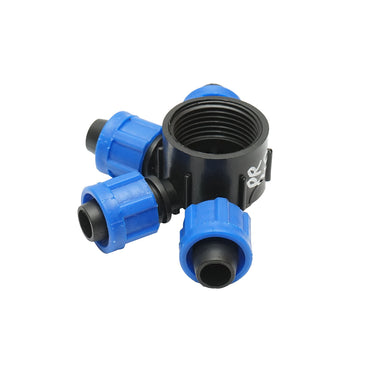 Pipe coupling distributor, 17mm drip tape with 4 heads for irrigation systems
