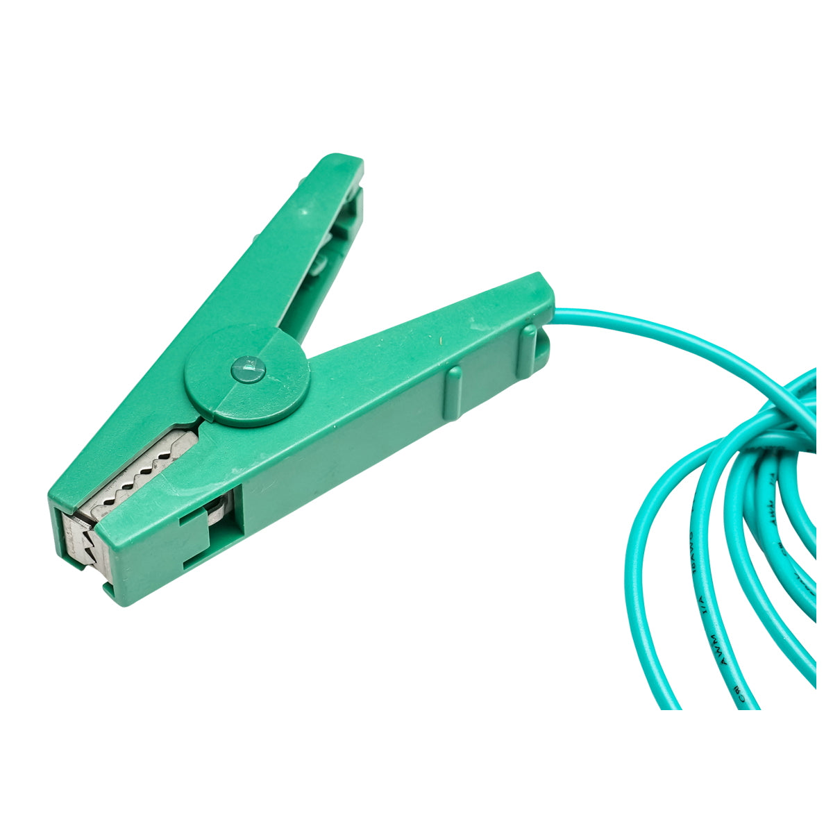 Connection cable with green crocodile clip for electric fence