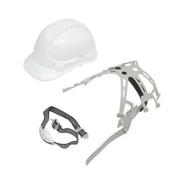 Adjustable ventilated helmet 51-63cm white Crownman