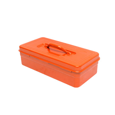 Orange metal tool box 420X210X125mm Breckner Germany