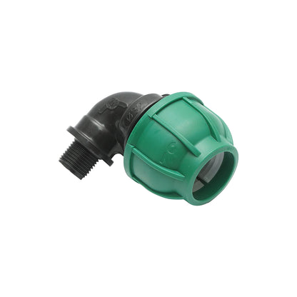 Compression fitting with external thread D32mmx1/2 inch, PN10 Bar for irrigation systems