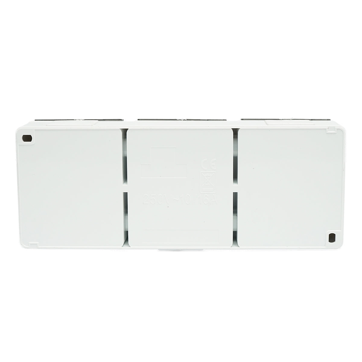 Triple socket applied for 16A, 250V with protective contact and transparent cover IP44 Breckner Germany