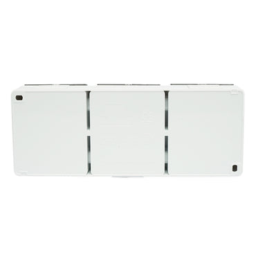Triple socket applied for 16A, 250V with protective contact and transparent cover IP44 Breckner Germany