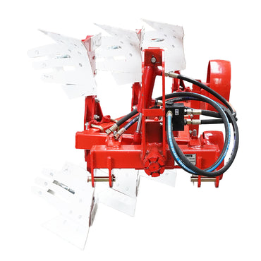 Agricultural plow with 3 reversible hydraulic bodies, Konig Traktoren serrated shares.