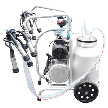 Milking machine for cows with 160cc collection group, galvanized chassis, 40L aluminum tank, 2 positions Breckner Germany