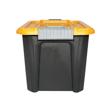 Box, heavy duty storage box 18L with lid, yellow 385x295x260mm Breckner Germany