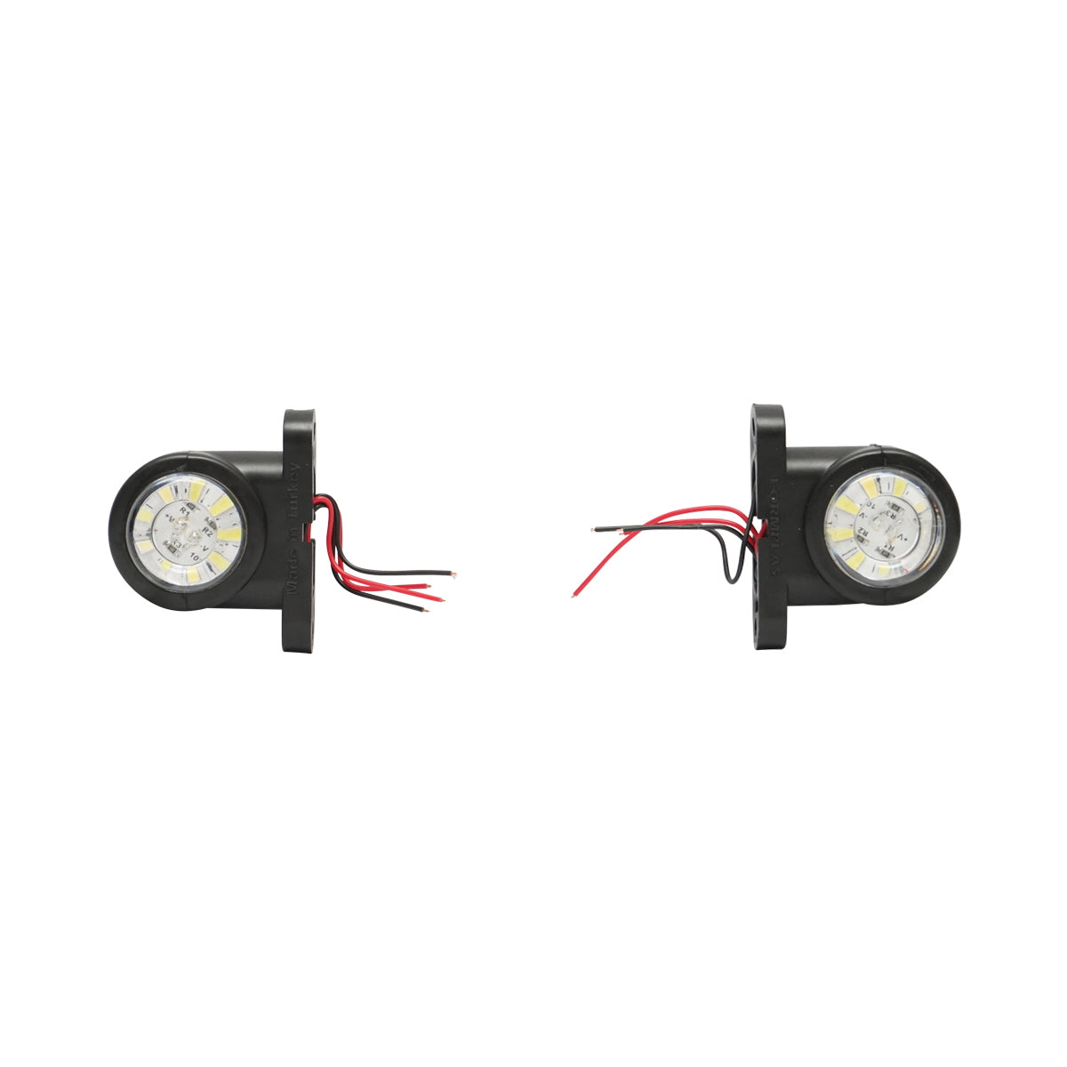 Side marker lights with LED 12-24V, red-white FR0102 Breckner Germany