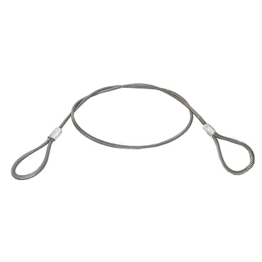 Steel winch cable/rope with a thickness of 16mm and a length of 4m with rings for towing or lifting