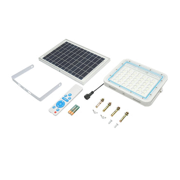 100W LED projector with 8W solar panel, 5000mAh battery, and remote control IP66 Breckner Germany