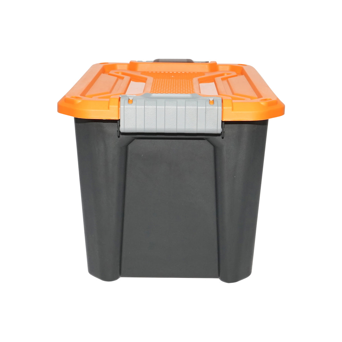 Box, heavy duty storage box 18L with lid, orange 385x295x260mm Breckner Germany