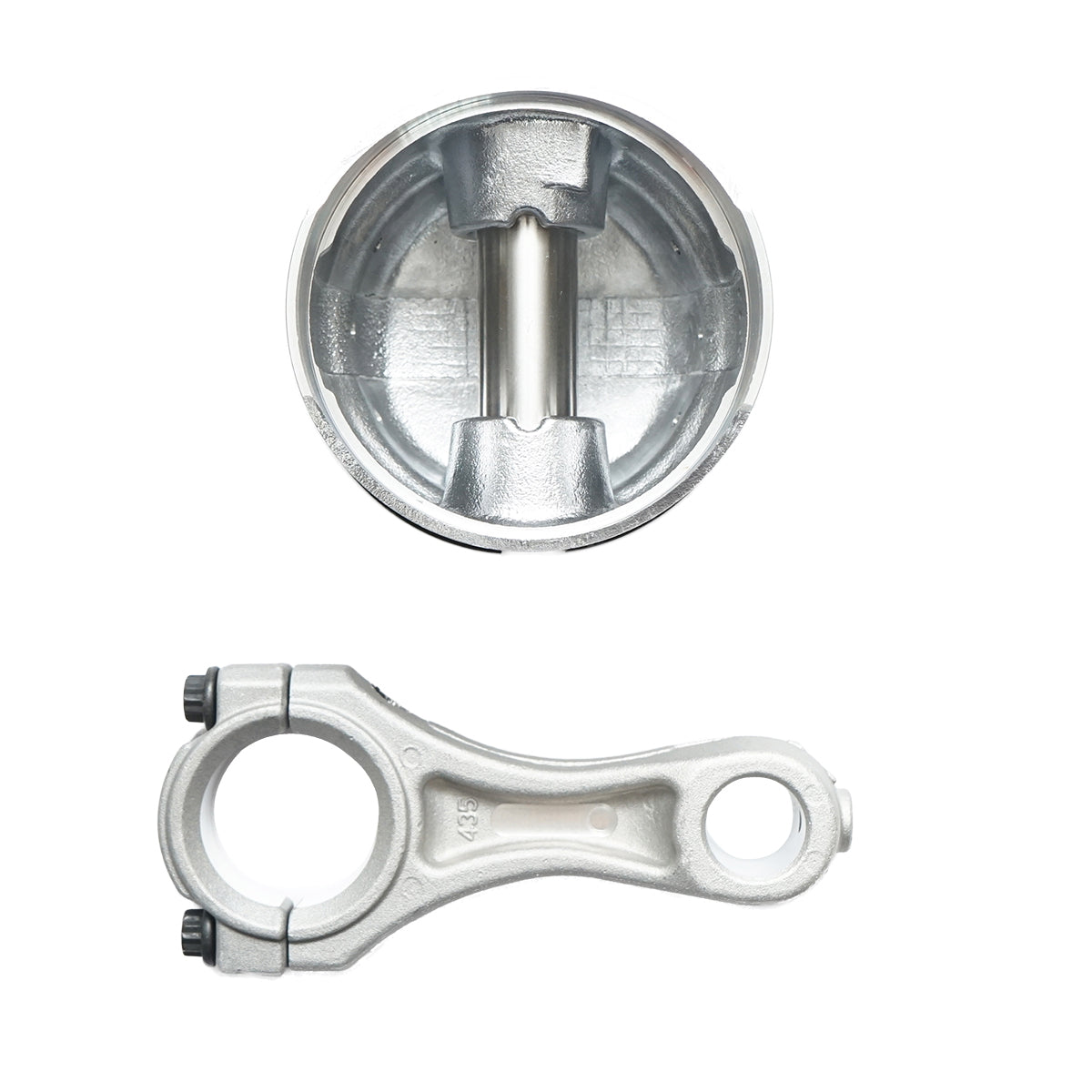 Connecting rod and piston set equipped with 80mm segments, for air compressor Forest Tractor, Perkins engine.