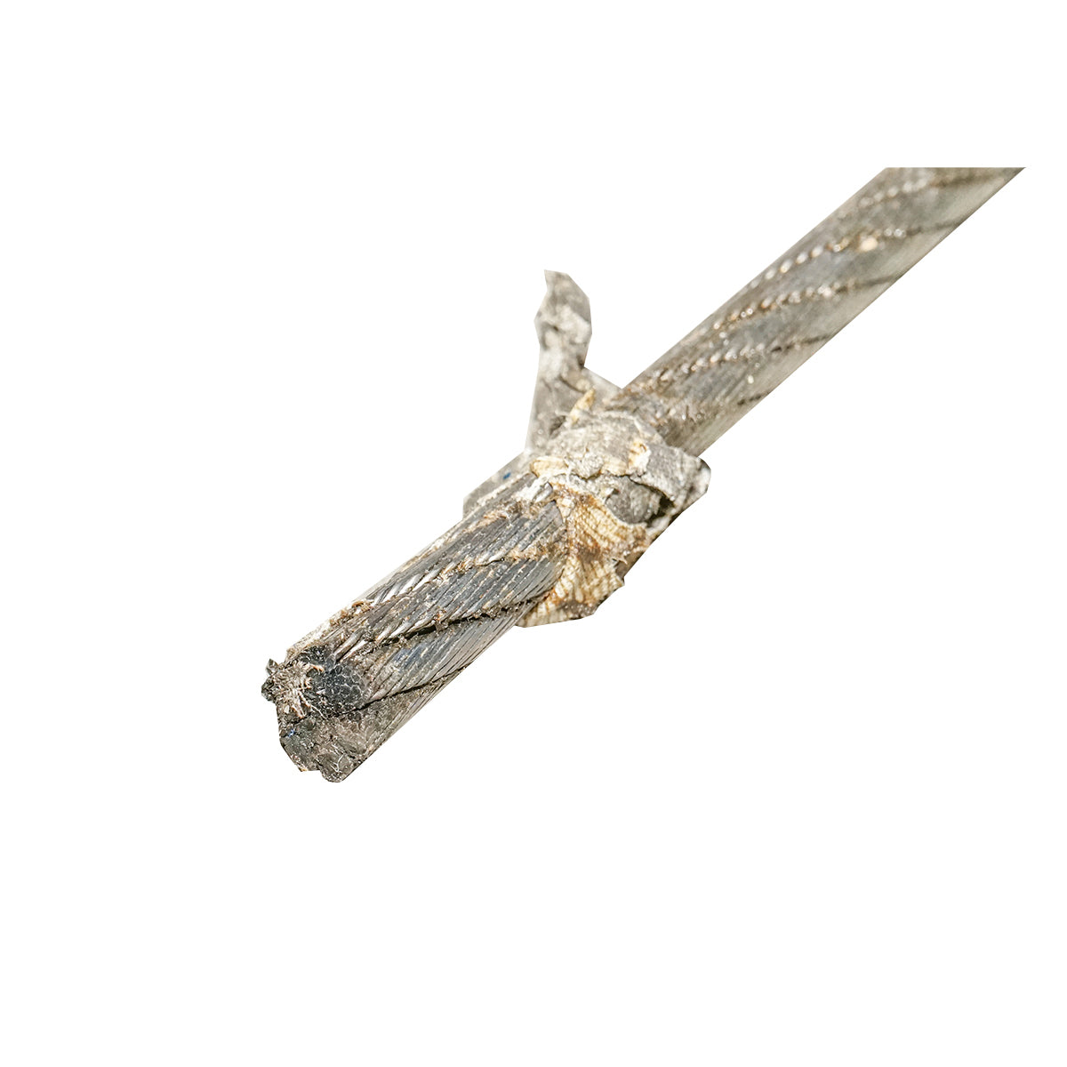 Steel winch cable 6x25 with a diameter of 12mm, punched with a metal heart, 980m/roll