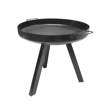 Round grill with grill and handles with 3 legs